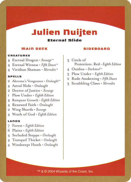 Julien Nuijten Decklist Card Full hd image