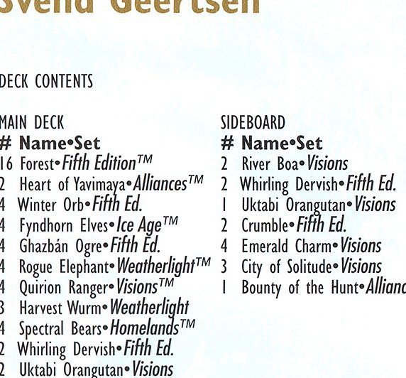 Svend Geertsen Decklist Card Crop image Wallpaper