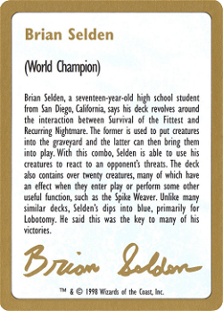 Brian Selden Bio Card