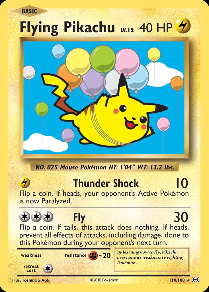 Flying Pikachu EVO 110 Crop image Wallpaper