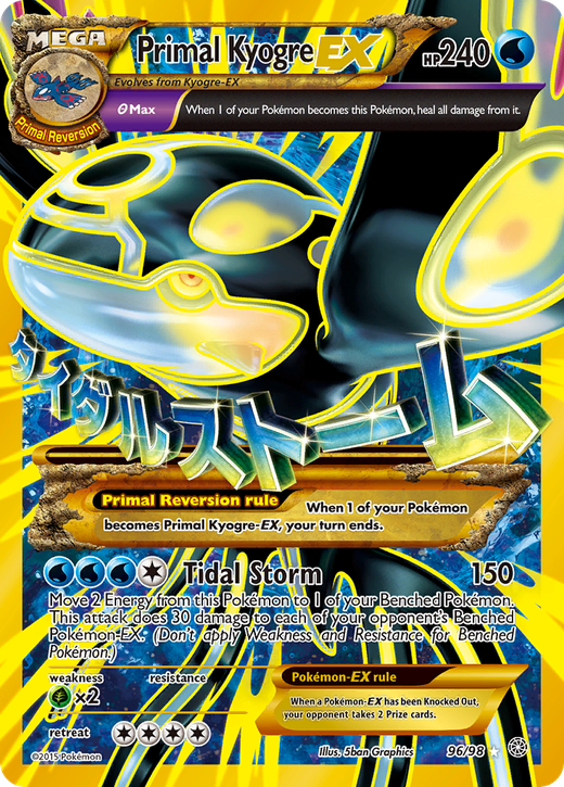 Primal KyogreEX AOR 96 Pokemon TCG POK Cards