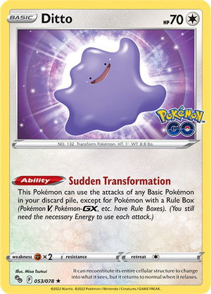 Carta Japonesa Ditto da Coleção Great Detective Pikachu - Pokémon TCG