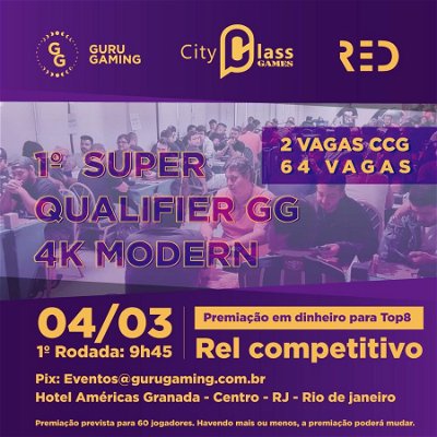Modern 4k: Rio de Janeiro vira palco de mais um torneio com 2 vagas para CCG