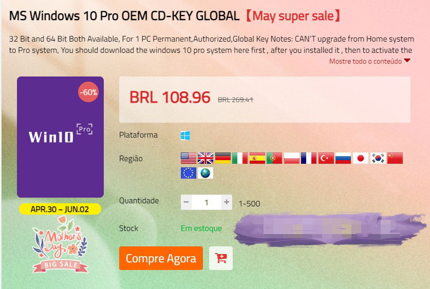 Vá até a página de compra do CD-KEY Global e escolha o produto