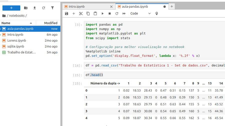 Pasta no jupyter lab online