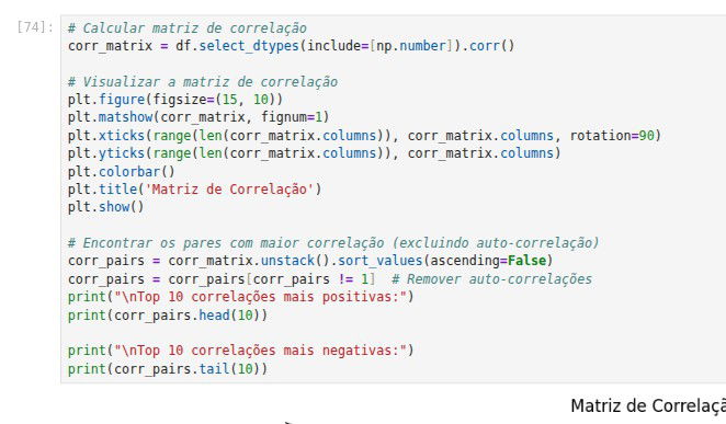 Cálculo das correlações