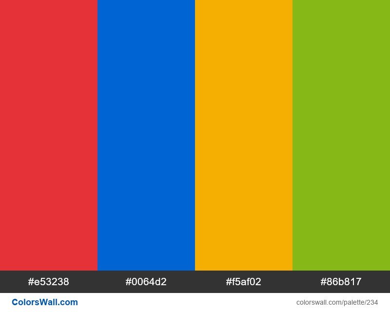Palheta de cores do ebay