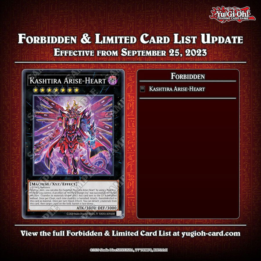 Yugioh May 2025 Banlist Joice Margarita