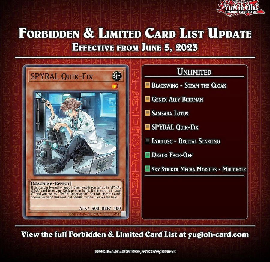 Yu-Gi-Oh! TCG - May 2023 Banlist Review and impacts