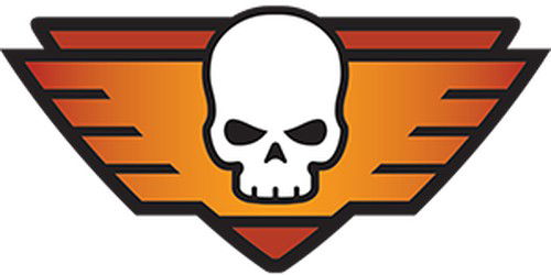 The skull is the symbol of the Warhammer 40,000 Commander set