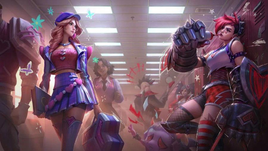 Caitlyn e Vi, do jogo League of Legends