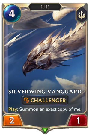 Silverwing Vanguard — New Text: Play: Summon an exact copy of me.