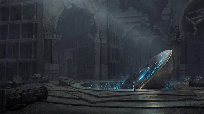 Concept Artwork of the Entrance to the Vaults of Helia - Riot Games
