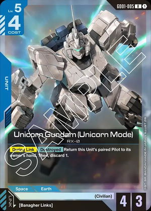 Unit - Unicorn Gundam (Unicorn Mode)