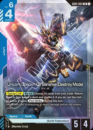 Unit - Unicorn Gundam 02 Banshee (Destroy Mode)