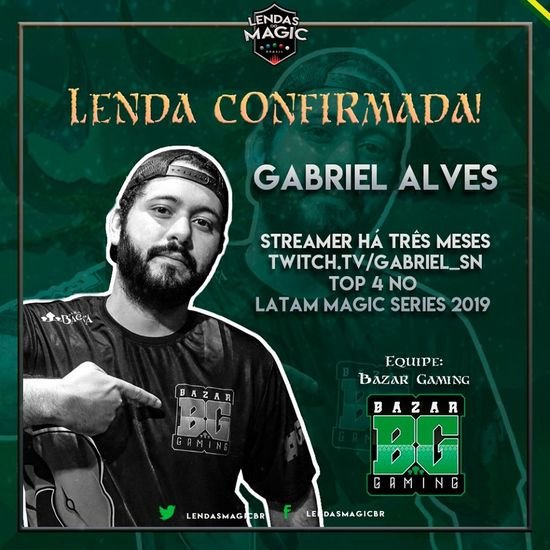 Gabriel Alves é nova lenda em Lendas do Magic Brasil #2