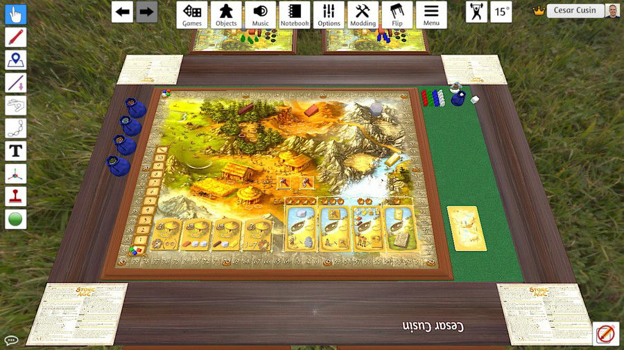 Jogo Stone Age no Tabletop Simulator