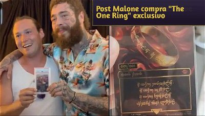 Post Malone compra "The One Ring" exclusivo, supostamente valendo US$ 2 milhões