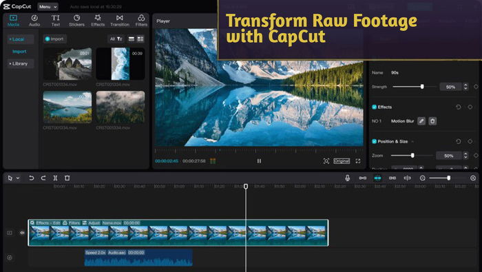 Transform Raw Footage into Cinematic Masterpieces with CapCut