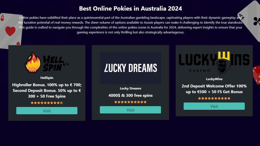 Best New Pokies in Australia Right Now: Top Games for 2024