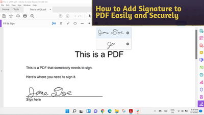 How to Add Signature to PDF Easily and Securely