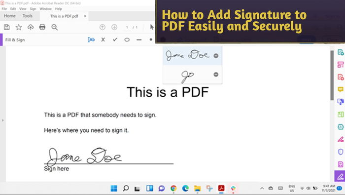 How to Add Signature to PDF Easily and Securely