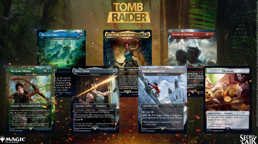 MTG and Secret Lair announce Lara Croft Tomb Raider cards!