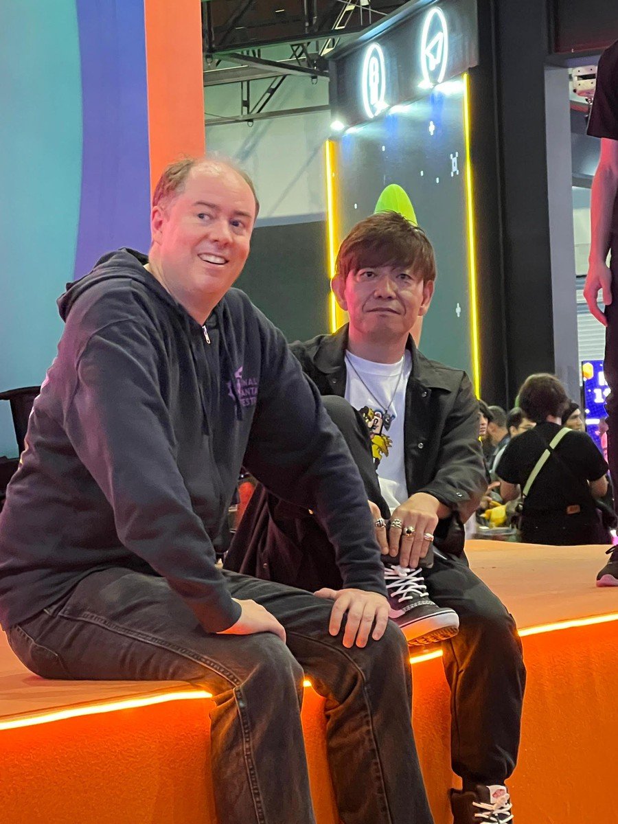 Yoshi-P and Koji Fox after a surprise Meet & Greet on the last day of the Brasil Game Show / Image: Humberto Romeu 
