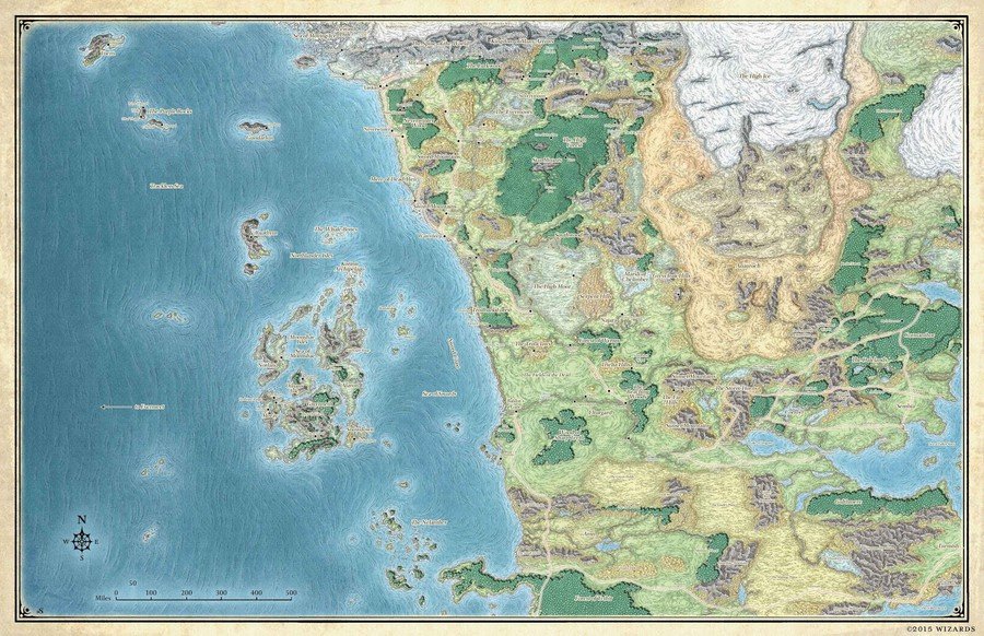 map of Sword Coast