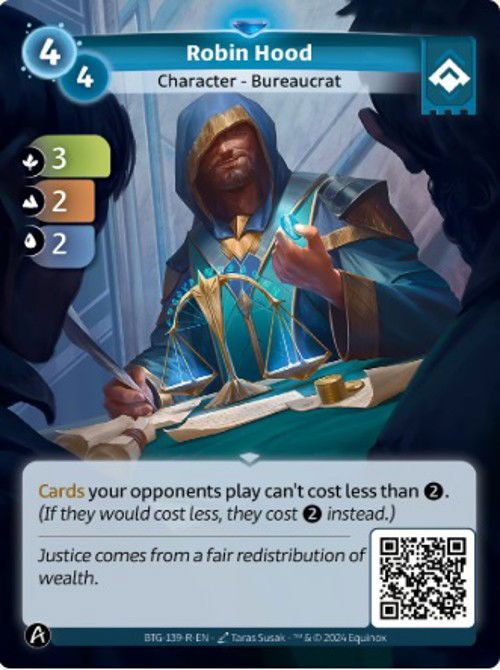 Robin Hood's new card effect, now only affecting cards that cost less than 2