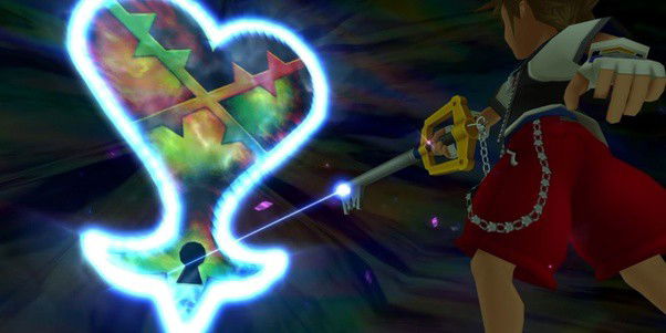 A world’s Keyhole being closed off by the Keyblade