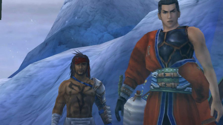 Jecht e Auron durante o Pilgrimage de Braska