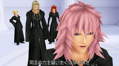 From left to right, Larxene, Vexen, Axel and Marluxia