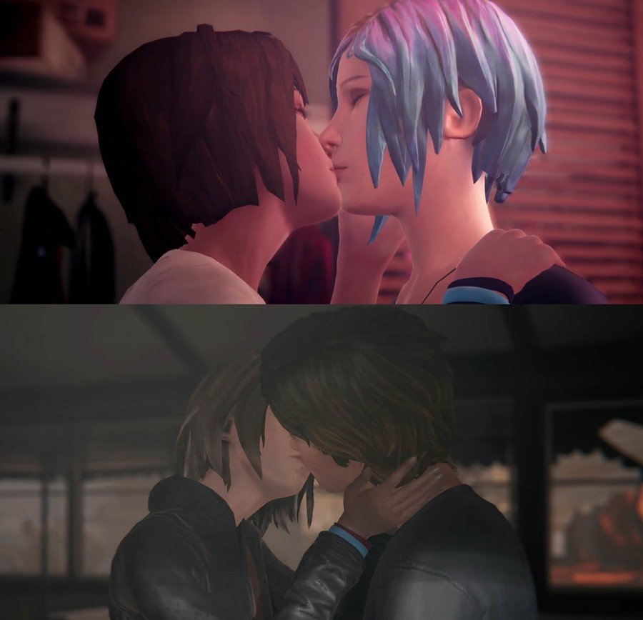Max pode ou não beijar Chloe e Warren, a critério do jogador