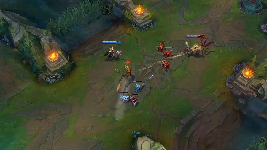 Mapa mais tradicional de League of Legends, Summoner's Rift. Divulgação: Riot Games