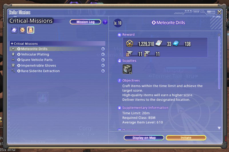 Basta ir na subdivisão das Critical Missions