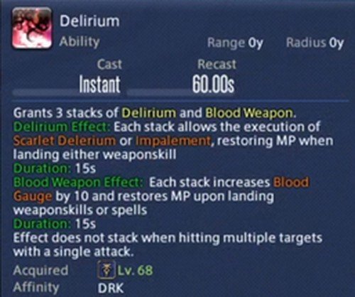 Tooltip for the new Delirium
