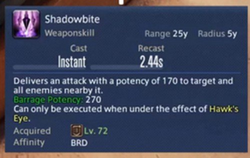 Shadowbite, the Wide Volley upgrade