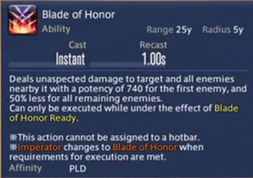 New oGCD to be used after Imperator