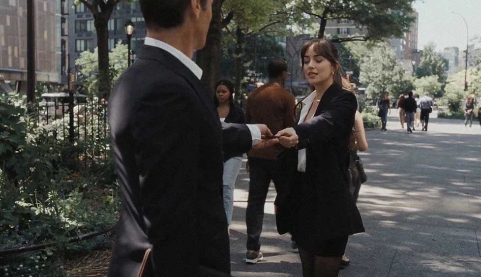 Lucy approaching a potential client