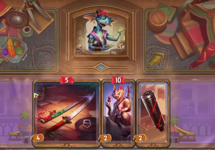 Jay Jay, a merchant, showing items for sale