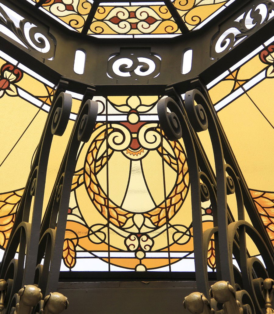 Vitral no estilo Art Nouveau