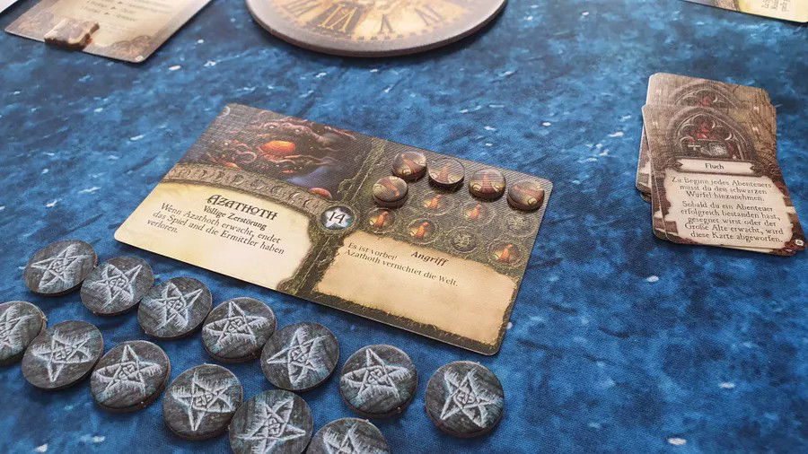 A Nearly Defeated Ancient Azaloth - 13 out of 14 Elder Signs necessary found.