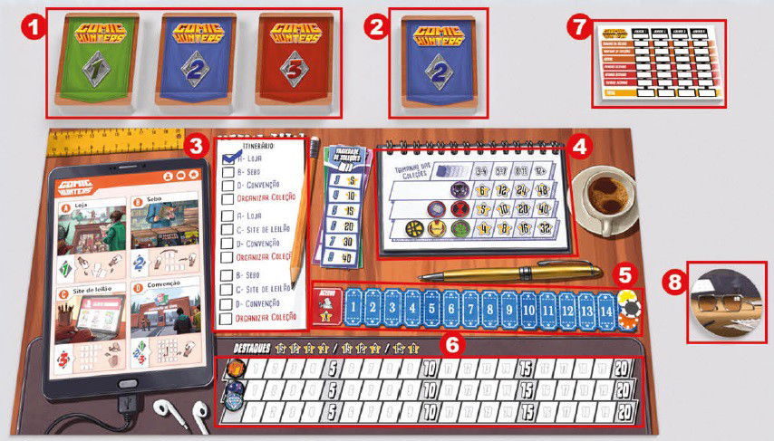 Setup for 2 or 3 Players