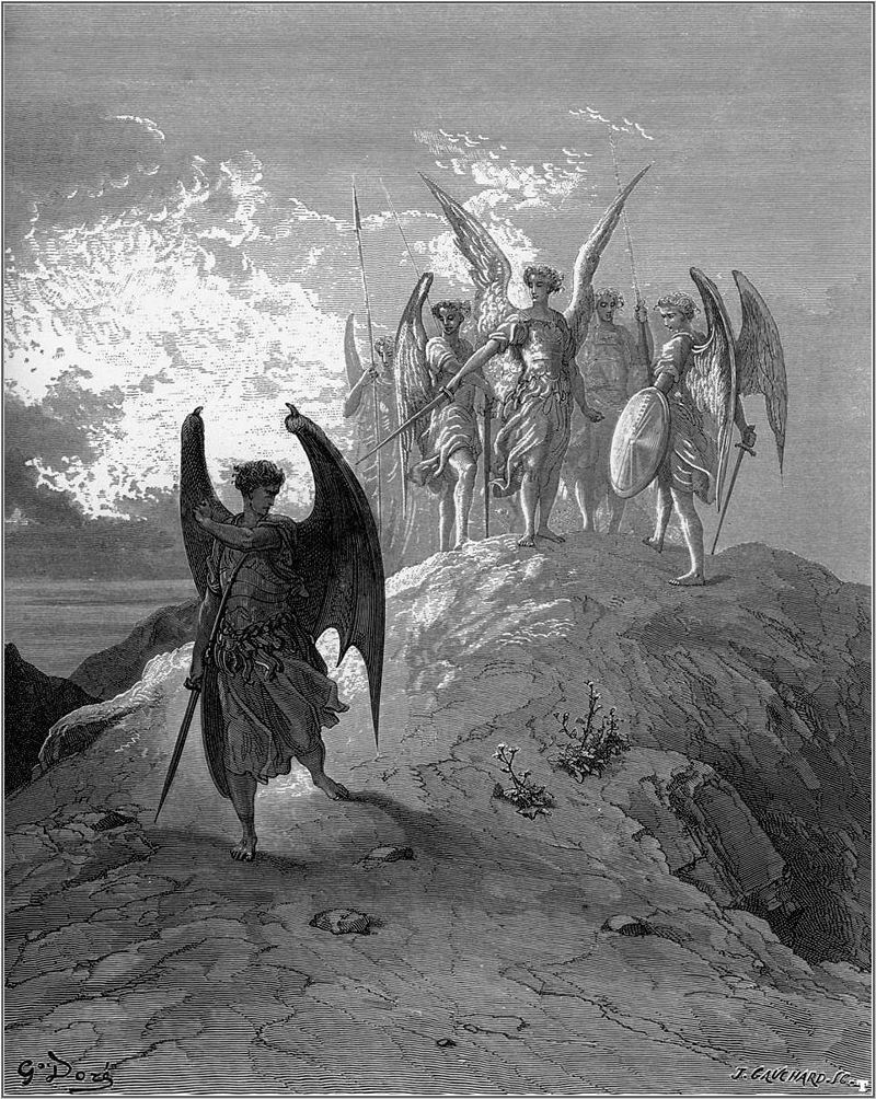 Samael being banned from the Heavens by Gustavo Doré