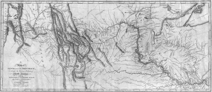 O famoso Mapa de Lewis e Clark