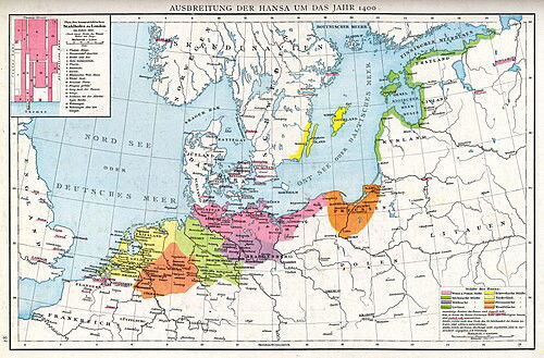 A Liga Hanseática em 1400