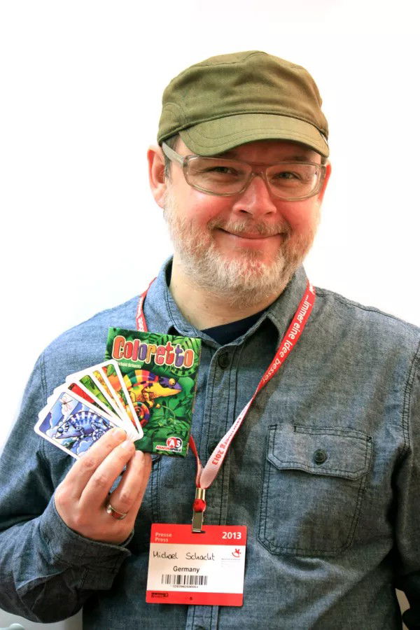 Michael Schacht and award-winning Coloretto