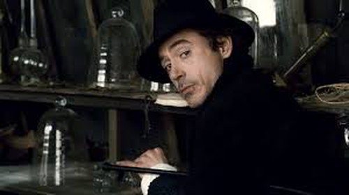Sherlock Holmes played by Robert Downey Jr.