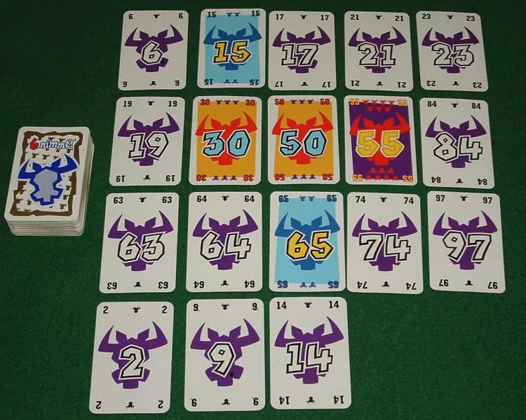 Rows 1, 2, and 3, all with 5 cards